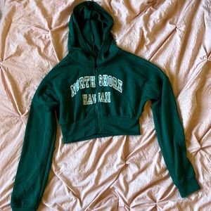 SHEIN Small Cropped Green Hawaii Jacket